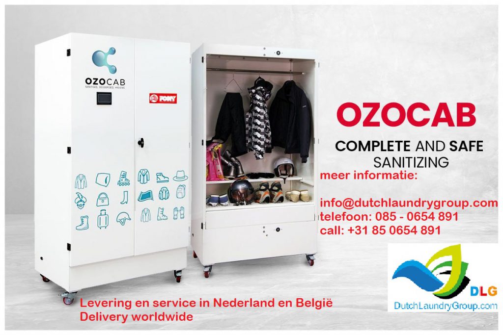 ozonkast ozocab pony reingen met ozon covid19 corona virus schimmel bacterieen call for delivery dutchlaundry group 0031850654891